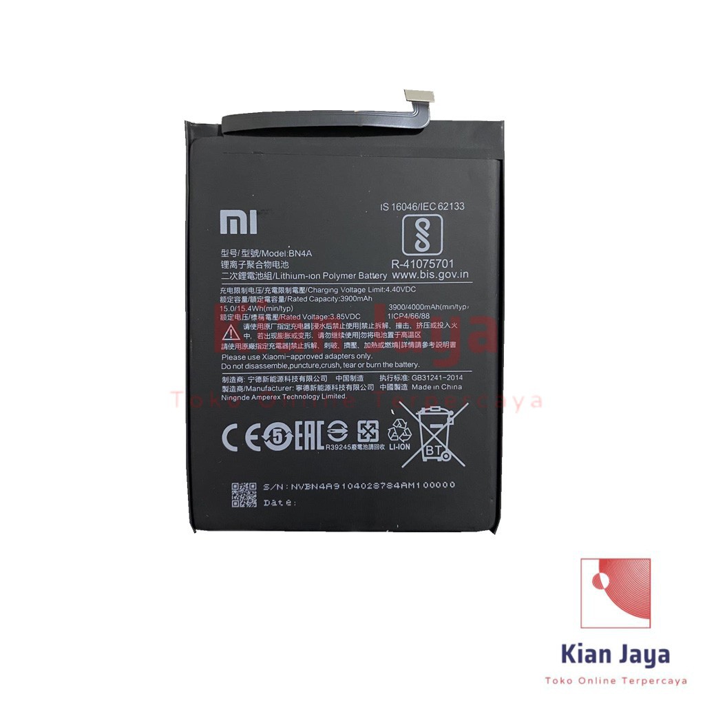 Baterai Xiaomi Redmi Note 7 BN4A Original OEM Batre Batrai Battery HP Xiao Mi BN 4A Ori