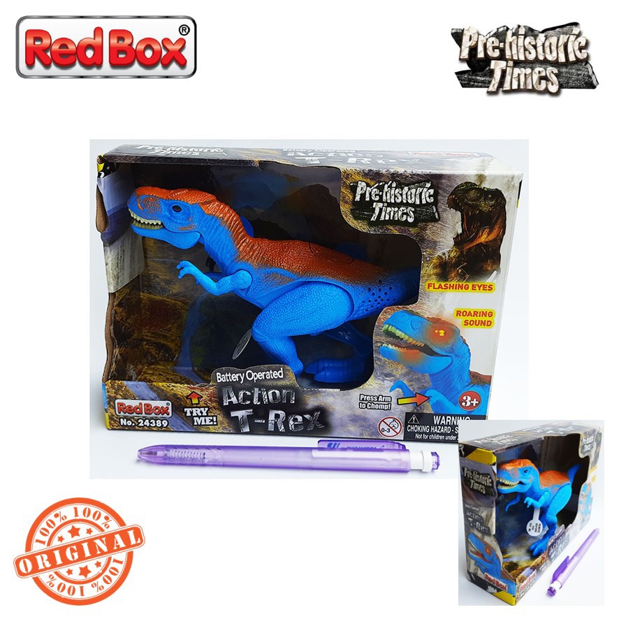 Red Box Toy Pre-Historic Times Action T-Rex 24389 RedBox Dinosaur Battery Operated Dinosaurus