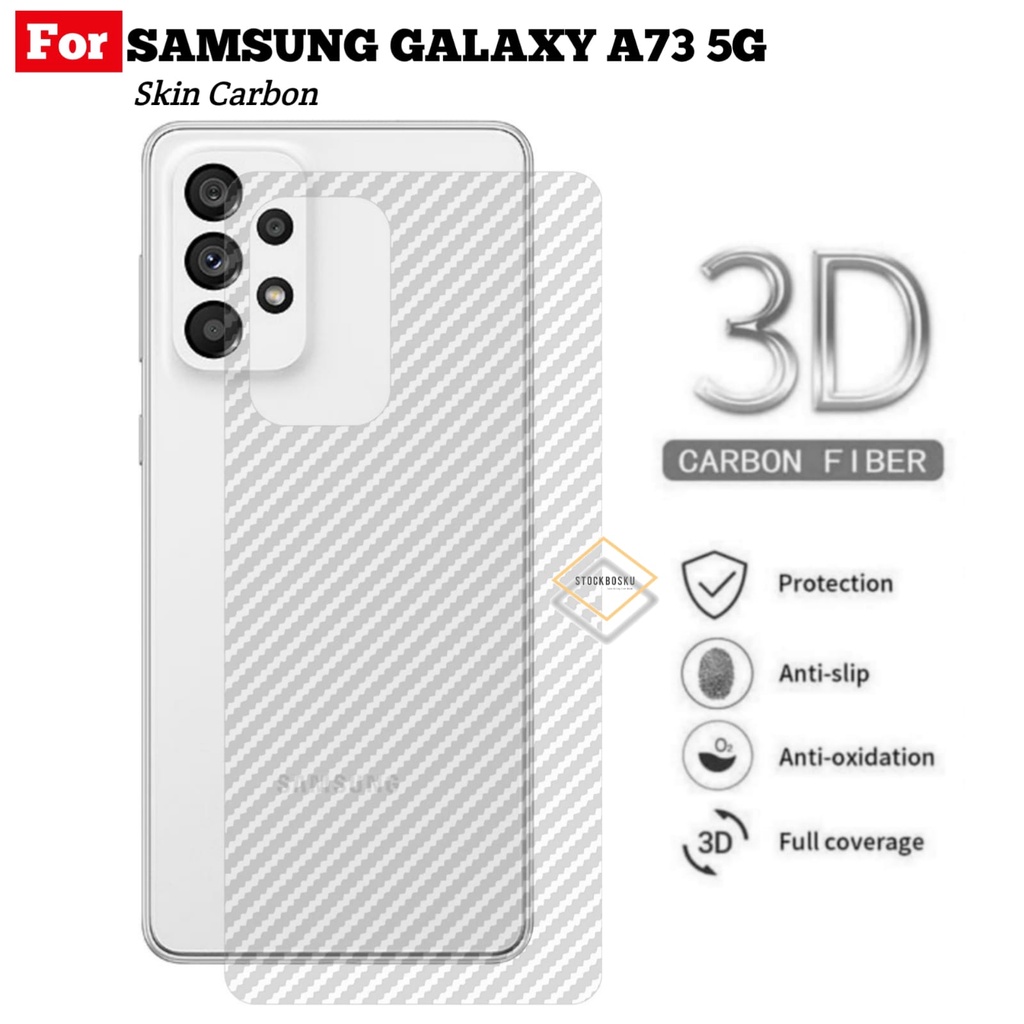 PROMO Skin Carbon SAMSUNG A73 5G Anti Gores Belakang Handphone
