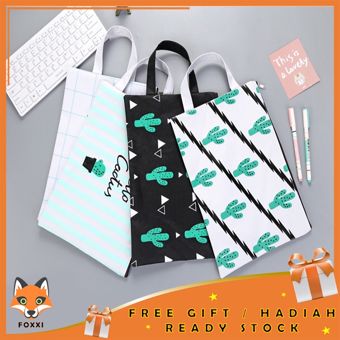 

Foxxi - Map Hands Up A4 Stationery File Folder Pouch Bag / Tempat Buku Alat Tulis