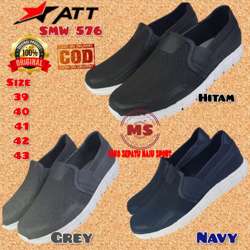 ATT SMW 576 / SEPATU SLIP ON KARET PRIA / SEPATU KARET ATT PRIA