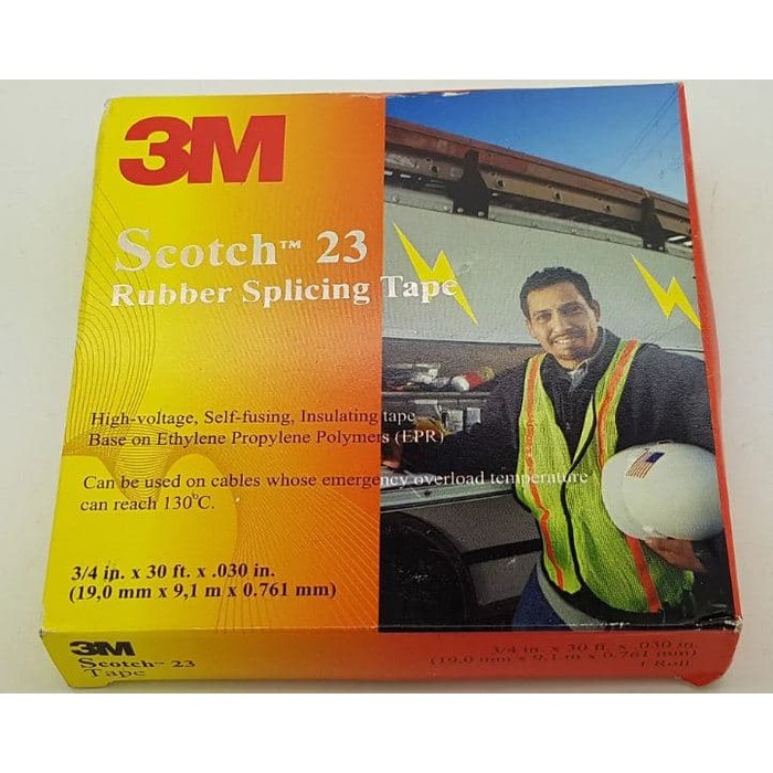 Isolasi 3M Scotch 23 - Rubber Tape Scotch23 3 M - Splicing Tape 3M - Isolasi Scotch 3M - Rubber 23