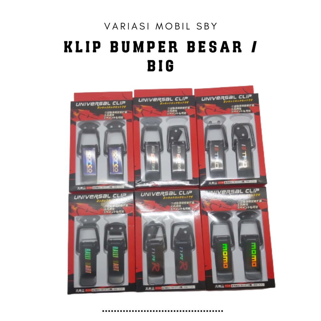 Hiasan mobil universal Bumper Bemper Klip Besar Universal