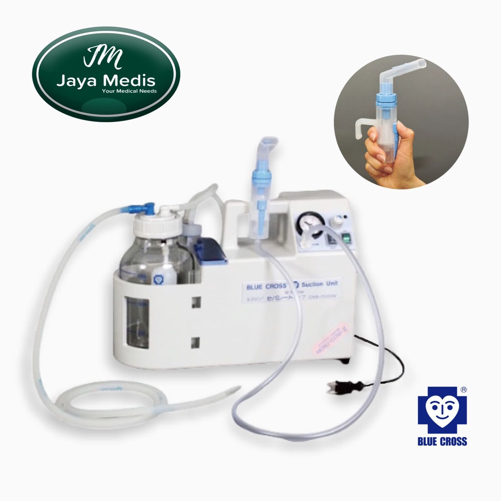 Portable Suction Unit With Nebulizer CNS - 1500 W Blue Cross