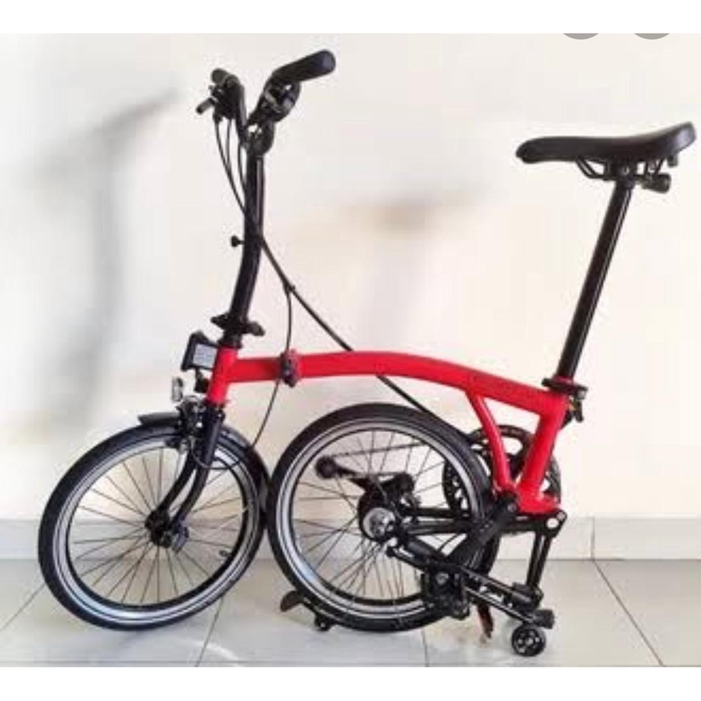 Sepeda lipat Brompton M6Lx Rocket Red Black Edition titanium Superligh