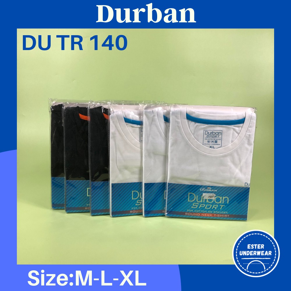 Kaos Oblong DURBAN SPORT DU TR 140 B/W ISI-1PCS