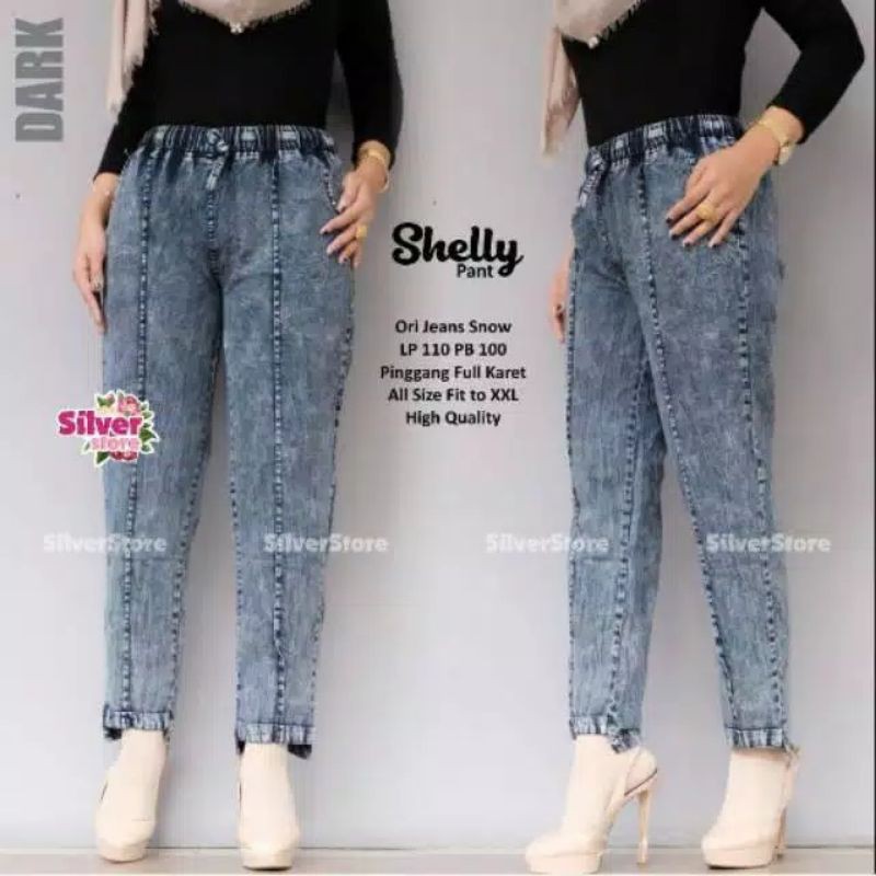 CELANA BAGGY PANTS JEANS SNOW STNDR