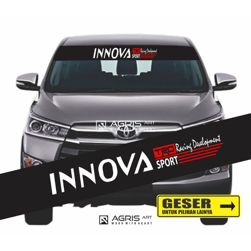 stiker mobil stiker kaca depan Innova trd