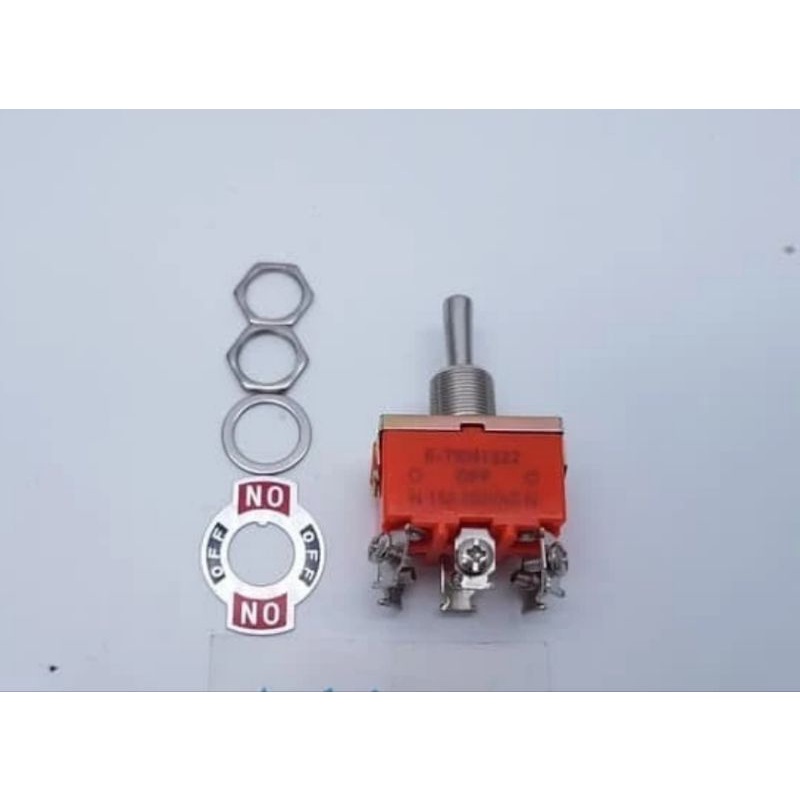 Saklar Toggle Switch DPDT E-TEN 6 Kaki 1321 15A 250V (On-Off) 6pin