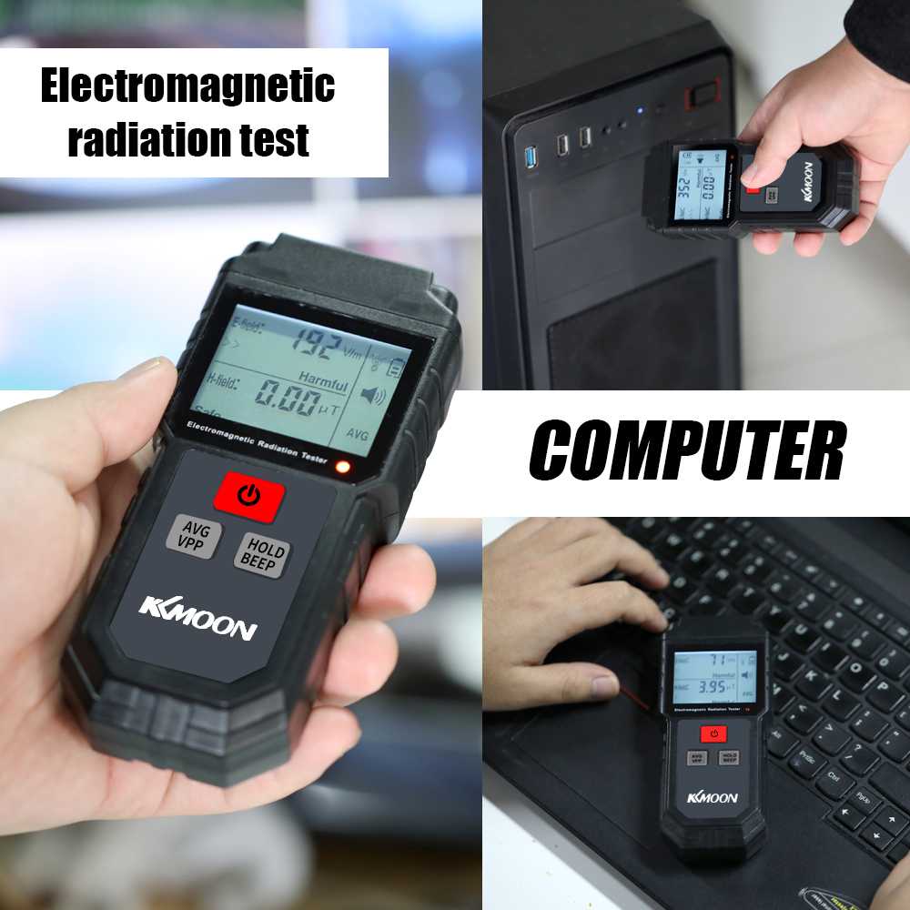 FatihShop KKmoon Electromagnetic Radiation Magnetic Field Dosimeter Detector