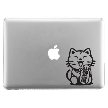 Garskin laptop Stiker Kucing Hoki Wealth Luck Cat Sticker HP Decal