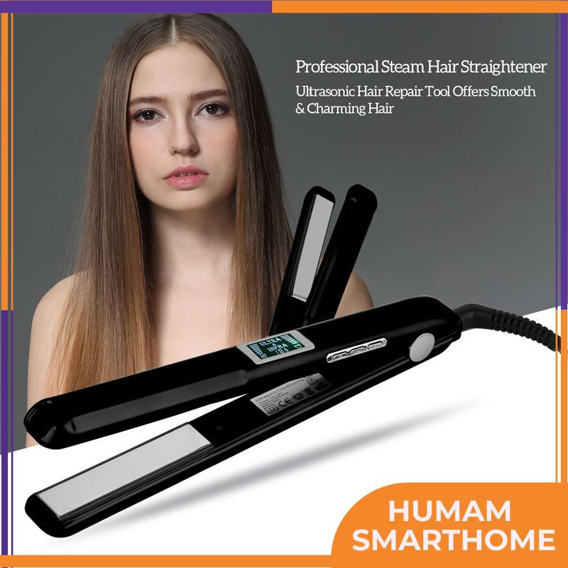 Pelurus Rambut Permanen Tanpa Catok Hair Straightener for Hair Repair LCD Ultrasonic Infrared Ray