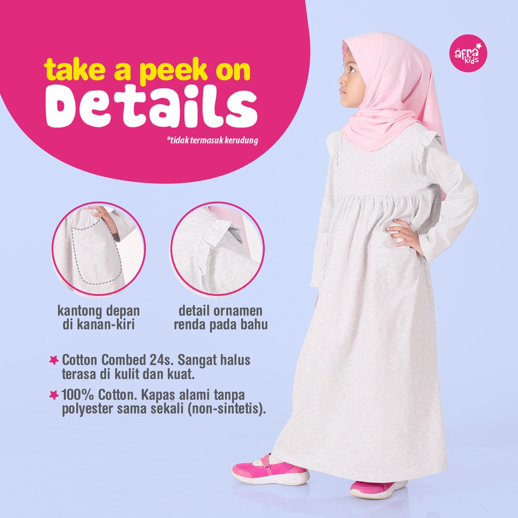 Gamis Anak Afrakids - Baju Muslim Anak Perempuan