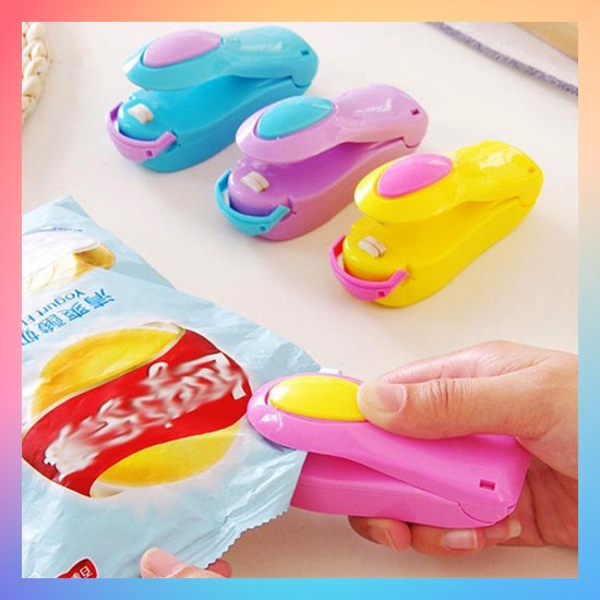 Alat Pres Mini Elektrik / Mini Hand Sealer / Perekat Snack Makanan / Hand Sealer Portable / Super Handy Sealer Pengemas Makanan / Mini Hand Sealer Perekat Plastik clip klip seal segel