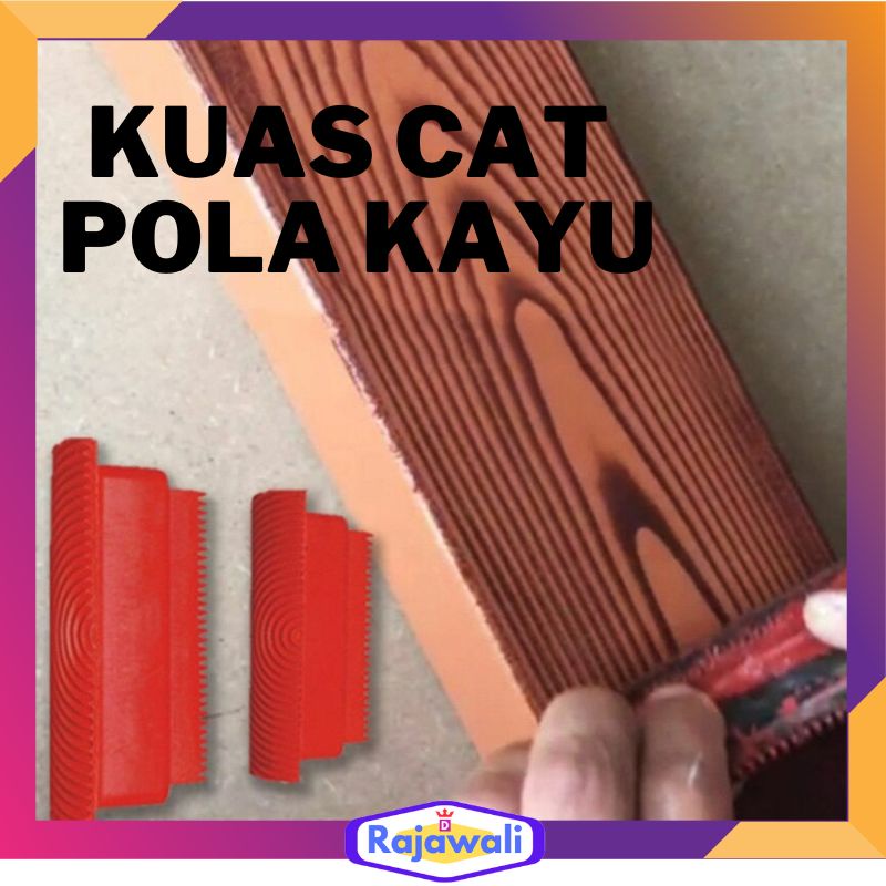 Alat Sikat Cat Pola Motif Kayu Jati Lantai Dinding Wood Pertukangan Perlengkapan Rumah Rubber Tebal 