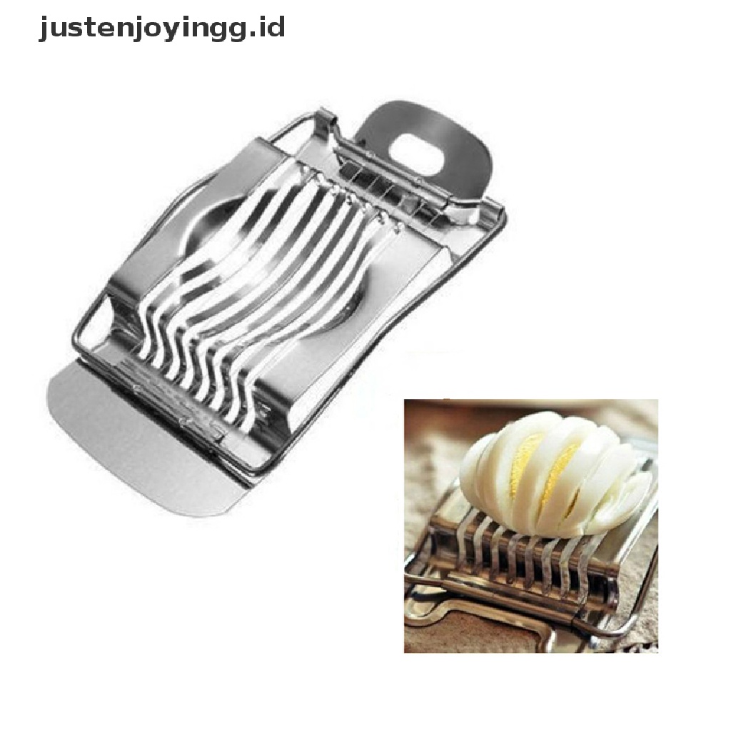 // justenjoyingg.id // Stainless Steel Boiled Egg Slicer Section Cutter Mushroom Tomato Cutter For Cooking Tool ~