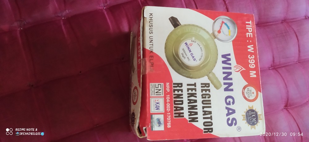 Regulator Gas Winn Gas W-399m Meter / Regulator Gas Kompor Gas Elpiji Lpg