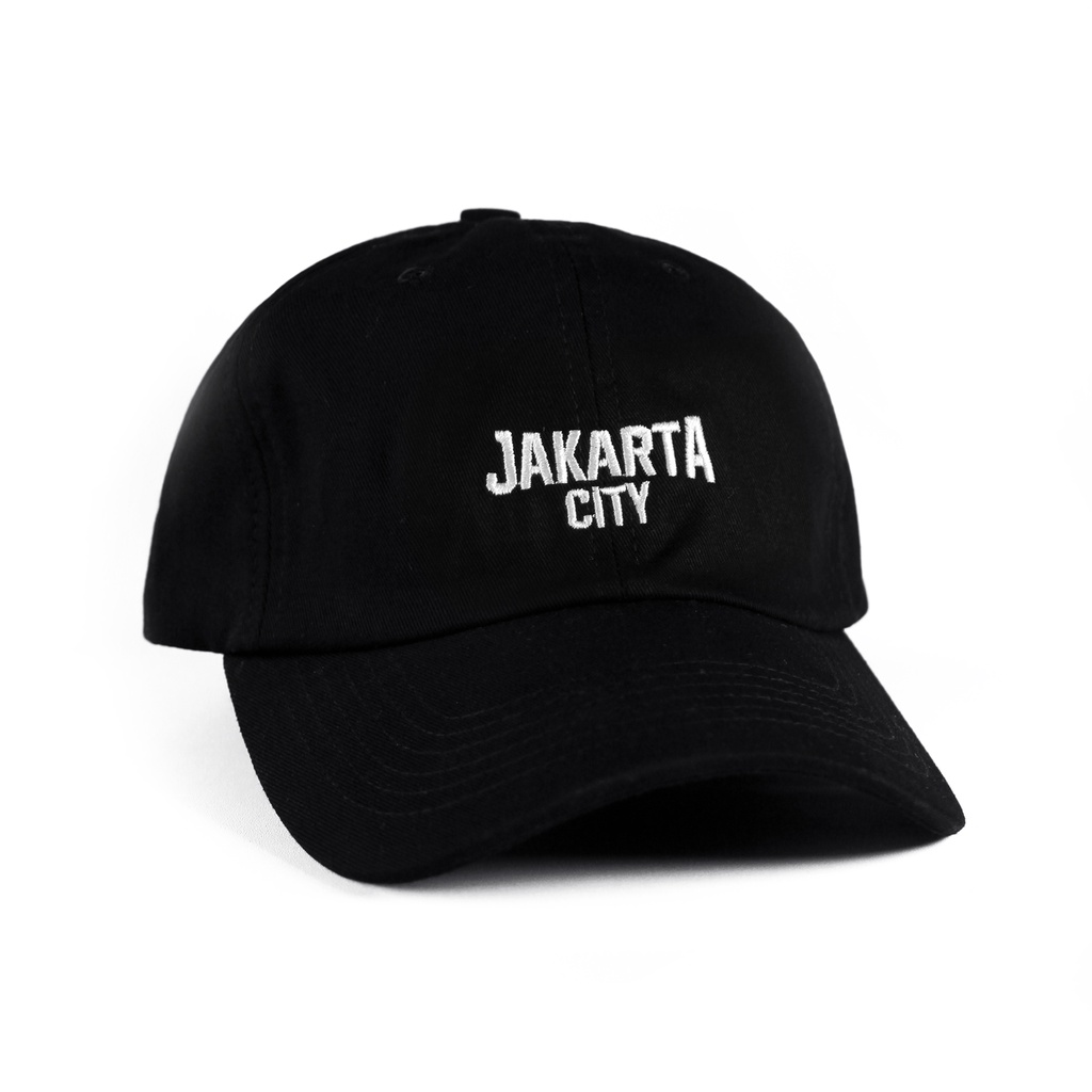 topi MDFK Jakarta City white graphic (Black) dad hat cap