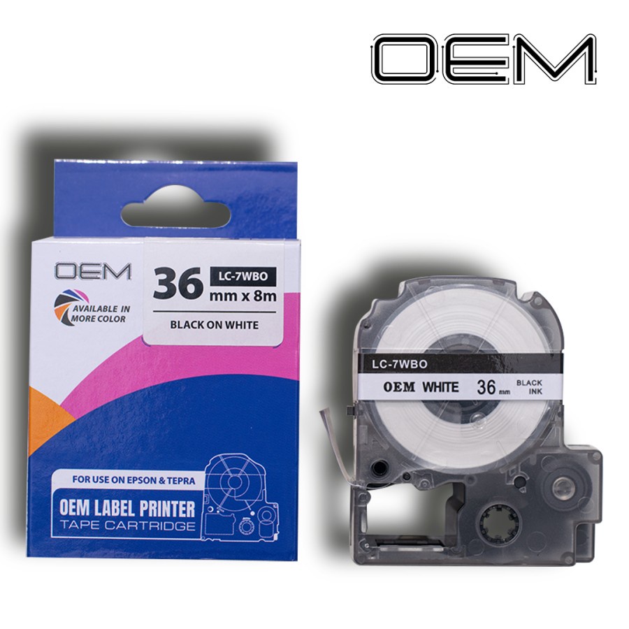 LABEL TAPE 36mm x 8m FOR USE ON EPSON LABELWORKS (OEM)