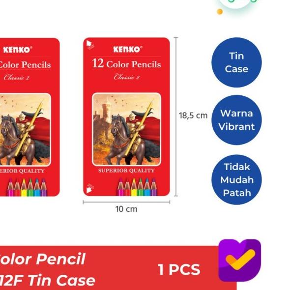 

Terbaik..!! SOS Pensil Warna KENKO 12 Warna Panjang Tin Case / Pensil Mewarnai 100% Awet !!