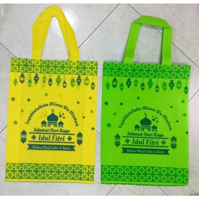 

Premium Product!!! Only05 Tas Spundbond Idul Fitri 30X40Cm / Tas Kantong Kain Goodie Bag - Paling Dicari