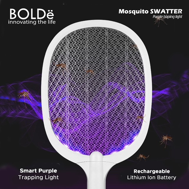 BOLDe SMART WIRELESS SUPER SWATTER RAKET NYAMUK OTOMATIS 2 IN 1