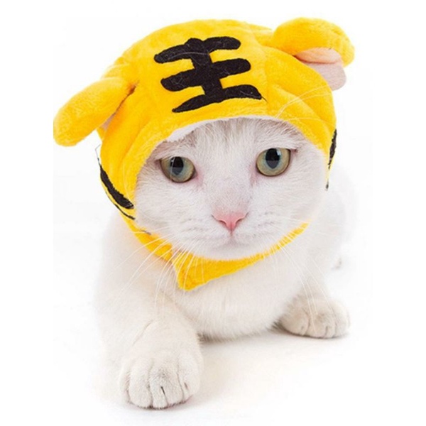 Topi kucing anjing bentuk lebah, harimau, flamingo