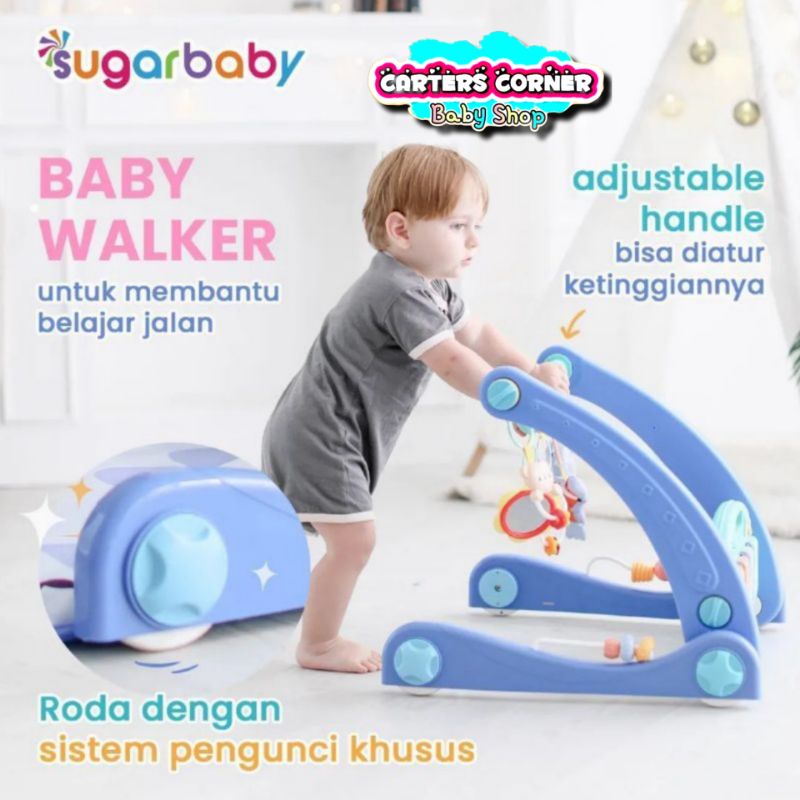 SUGAR BABY WALKER 2 IN 1 PLAYMAT SUGAR BABY PUSH WALKER + PLAYMAT BABY PIANO PLAYMAT MAT &amp; MATRAS MAINAN MUSIK PLAY GYM WALKER SB 8013/SB 8019 / SB 8017