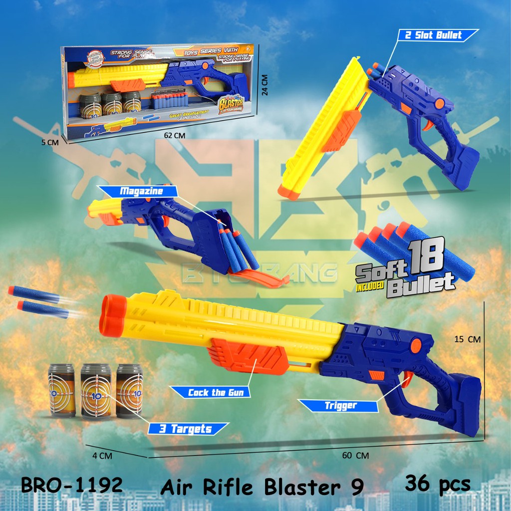 PROMO BRO1192 FJ822 Pistol Pistolan Peluru Busa Soft Bullet Tembak Tembakan Mainan Anak Laki BIGBANG