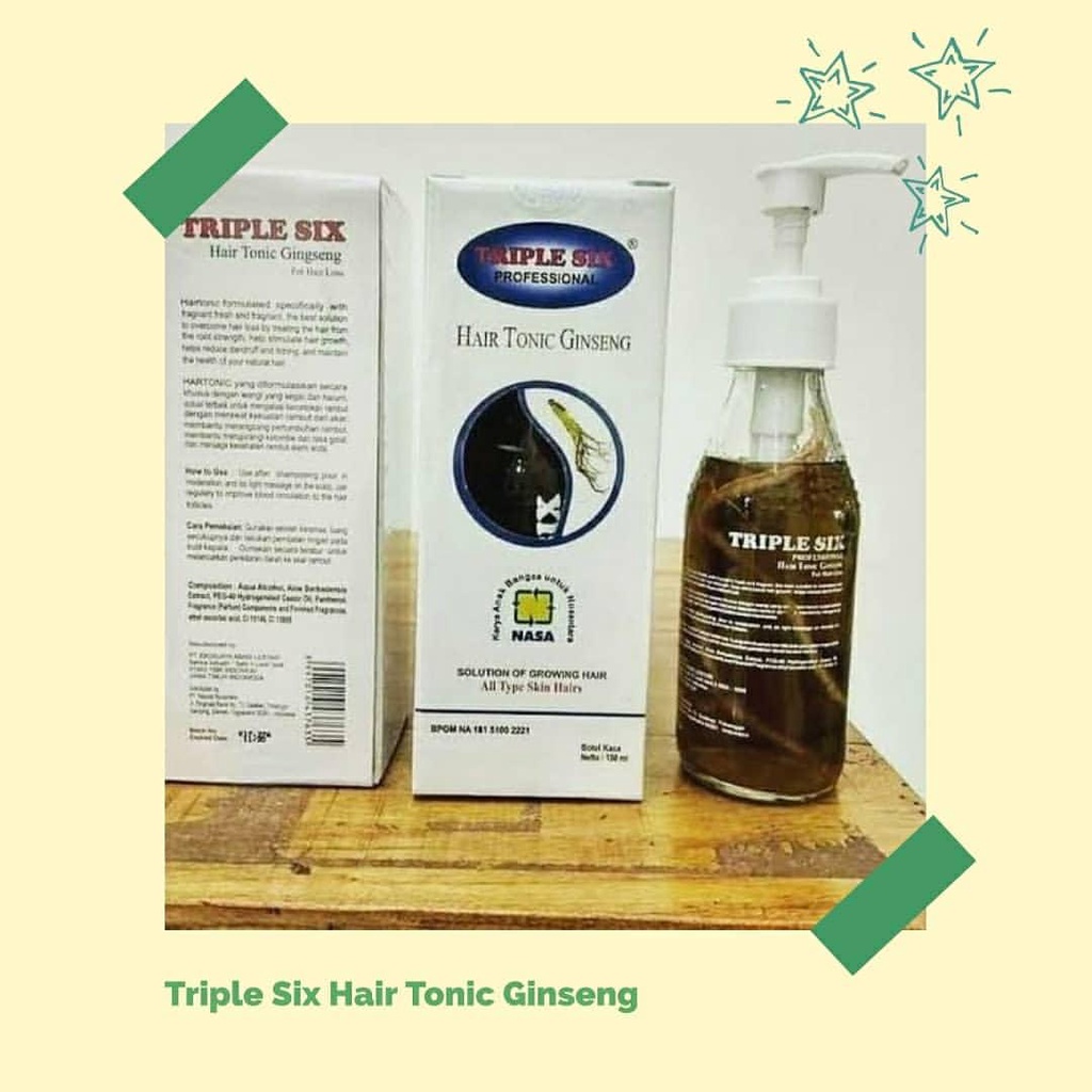 Triple Six Hair Tonic Ginseng - Tonic Rambut Mengatasi Kerontokan