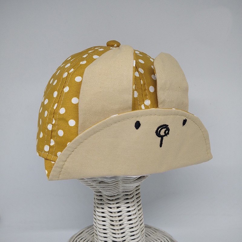 topi anak bunny ear bayi balita unisex cewek cowok-Kuning
