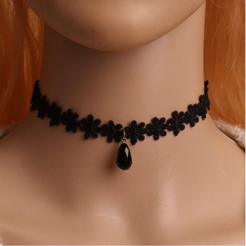 Aksesoris Kalung Choker Bunga Cantik Desain Korea Fashion Wanita Necklace Korean Style