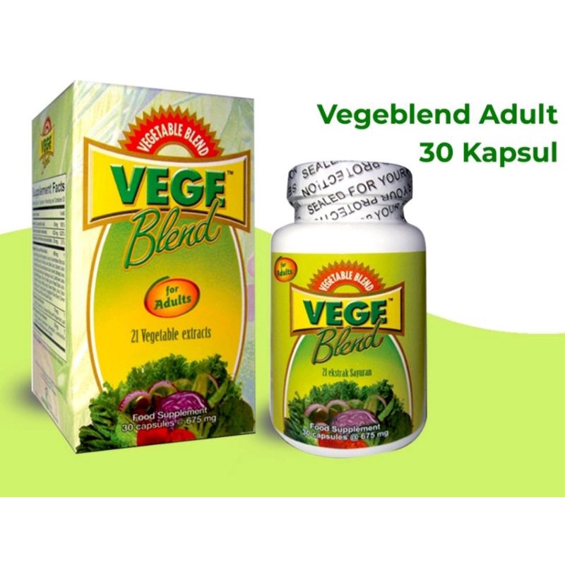 VEGEBLEND FOR ADULT /DEWASA untuk 13 tahun keatas (Kemasan: 30 Kapsul)