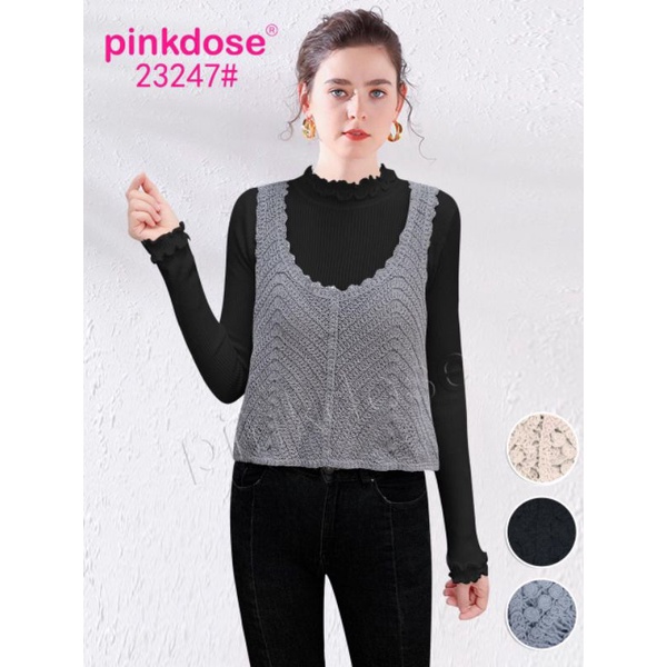 ROMPI RAJUT / ROMPI VEST / ROMPI PINKDOSE / KOREAN STYLE / KOREAN LOOK