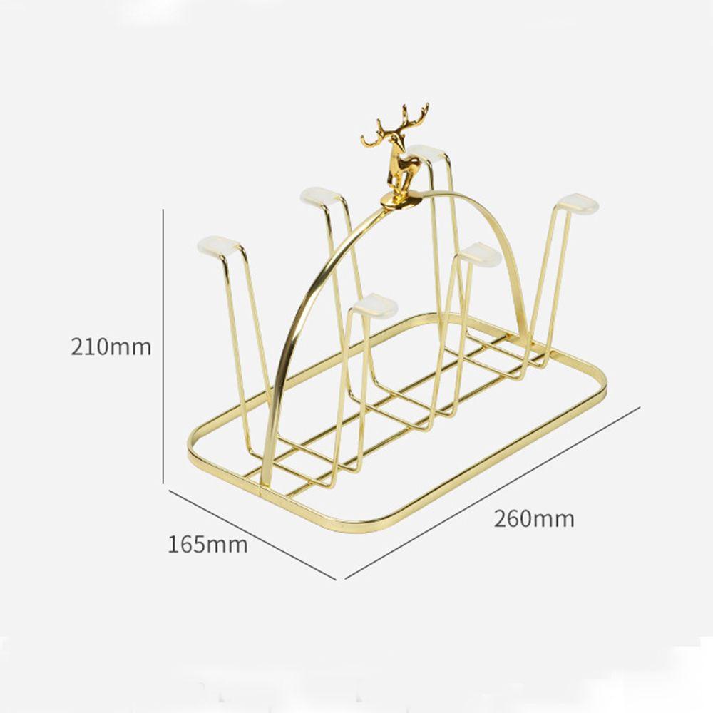 Solighter Mug Cup Holder Rak Pengering Serbaguna 6kait Gelas Kopi Metal Stand