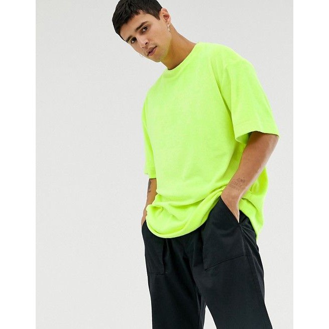 QH Kaos Tshirt Polos Hijau Stabilo/Neon Size XS-5XL Bahan Cotton Combed 30s Premium Atasan Unisex