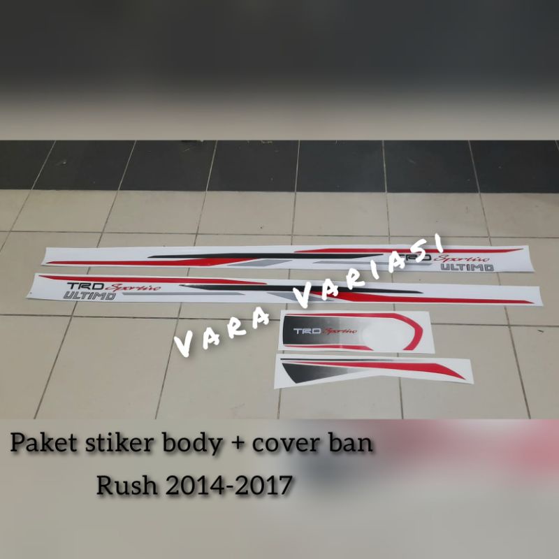 Sticker Body Samping Plus Stiker Cover Ban Serep Rush 2014 - 2017