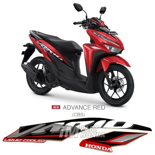 Stiker Vario 125 LED 2021 Merah Advance Red CBS