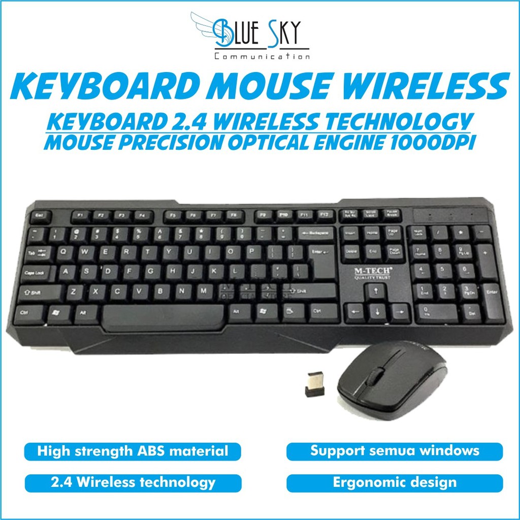 KEYBOARD PLUS  MOUSE WIRELESS M-TECH STK-04