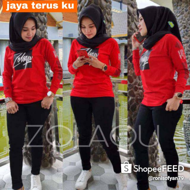  Kaos  zolaqu  kaos  wanita baju  zolaqu  kaos  wanita panjang 