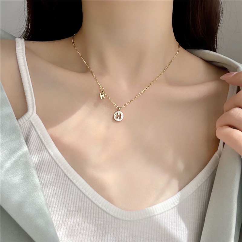 Papaozhu Ins Trendi CZ Cubic Zirconia Jantung Busur Liontin Kalung Untuk Wanita Gadis Korea Fashion Tulang Selangka Rantai Kalung Perhiasan Aksesoris