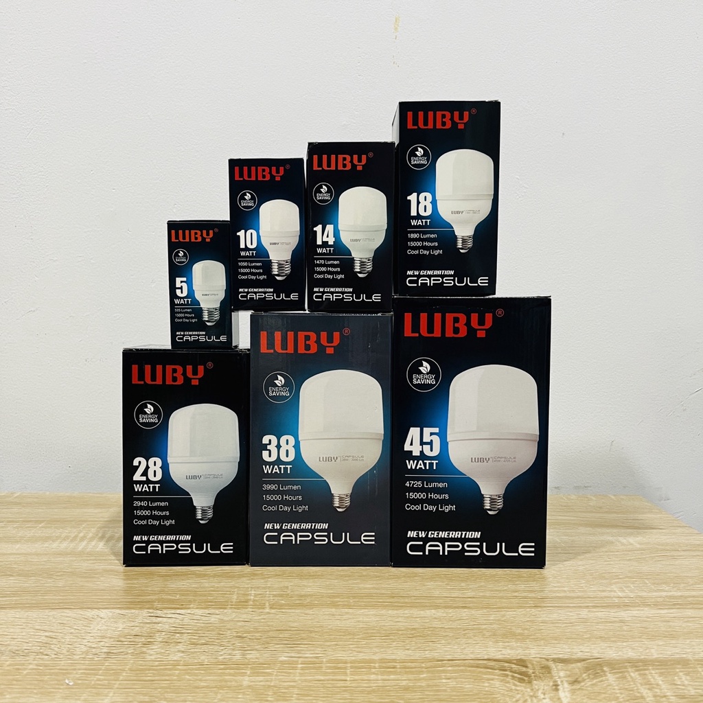 Lampu LED LUBY Capsule 18 Watt Bohlam Bulb 18 W cahaya putih Cool Daylight CDL 6500K E27