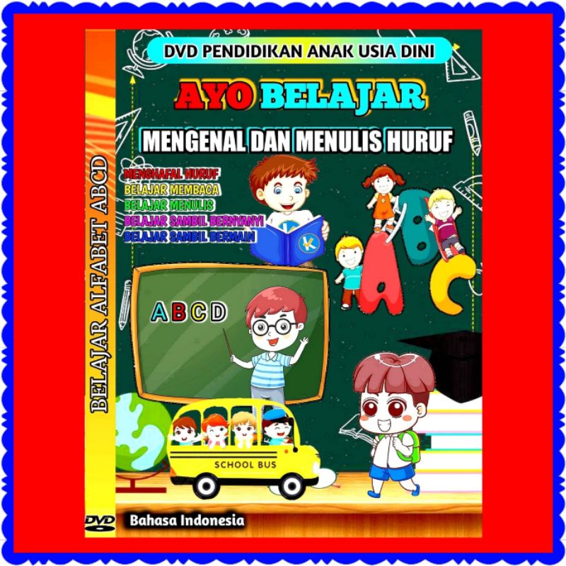 KASET DVD EDUKASI ANAK BELAJAR HURUF-BELAJAR HURUF DAN ANGKA-BELAJAR MEMBACA CARA CEPAT-BELAJAR MENU