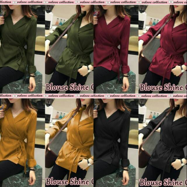 KEMEJA KERJA,BLOUSE MURAH,HD43 Blouse shine oshin