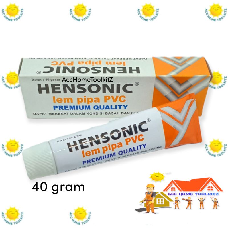 Lem pipa PVC 40 gram / Lem Paralon / Henconic