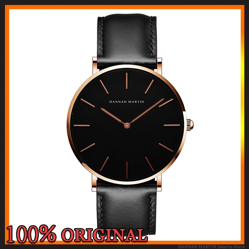 JAM TANGAN HANNAH MARTIN PRIA SANGAT TIPIS 100% ORIGINAL TANGAN COWOK QUARTZ LAKI MURSH ARLOJI GIFT