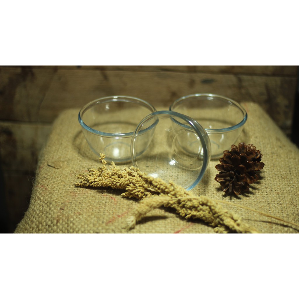 Mangkok kaca bening kecil mini mangkok mini souvenir pot tanaman kaktus sukulen hiasan rumah taman