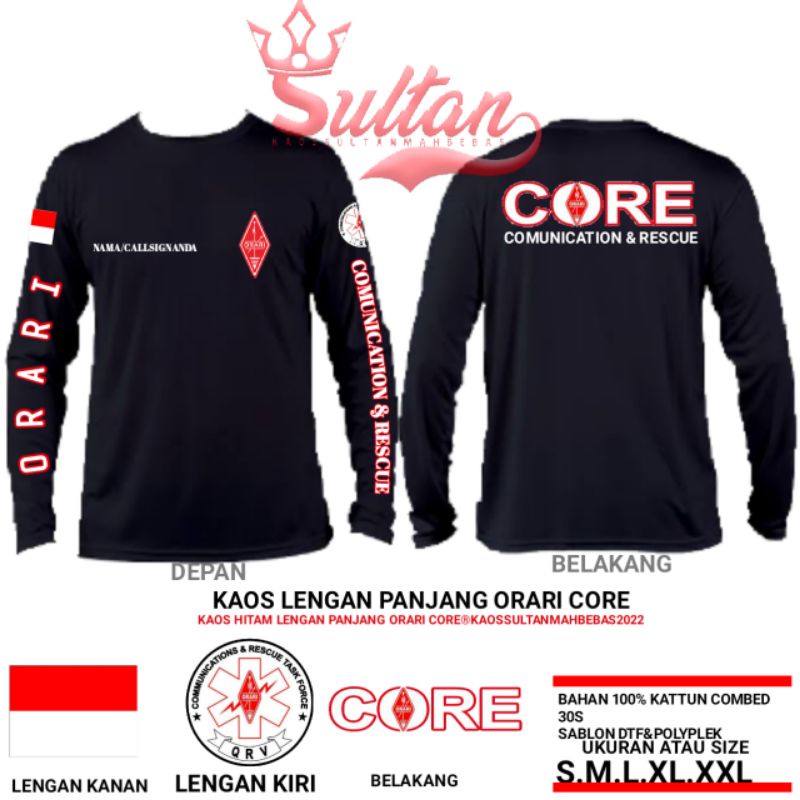KAOS ORARI CORE/BAJU ORARI CORE