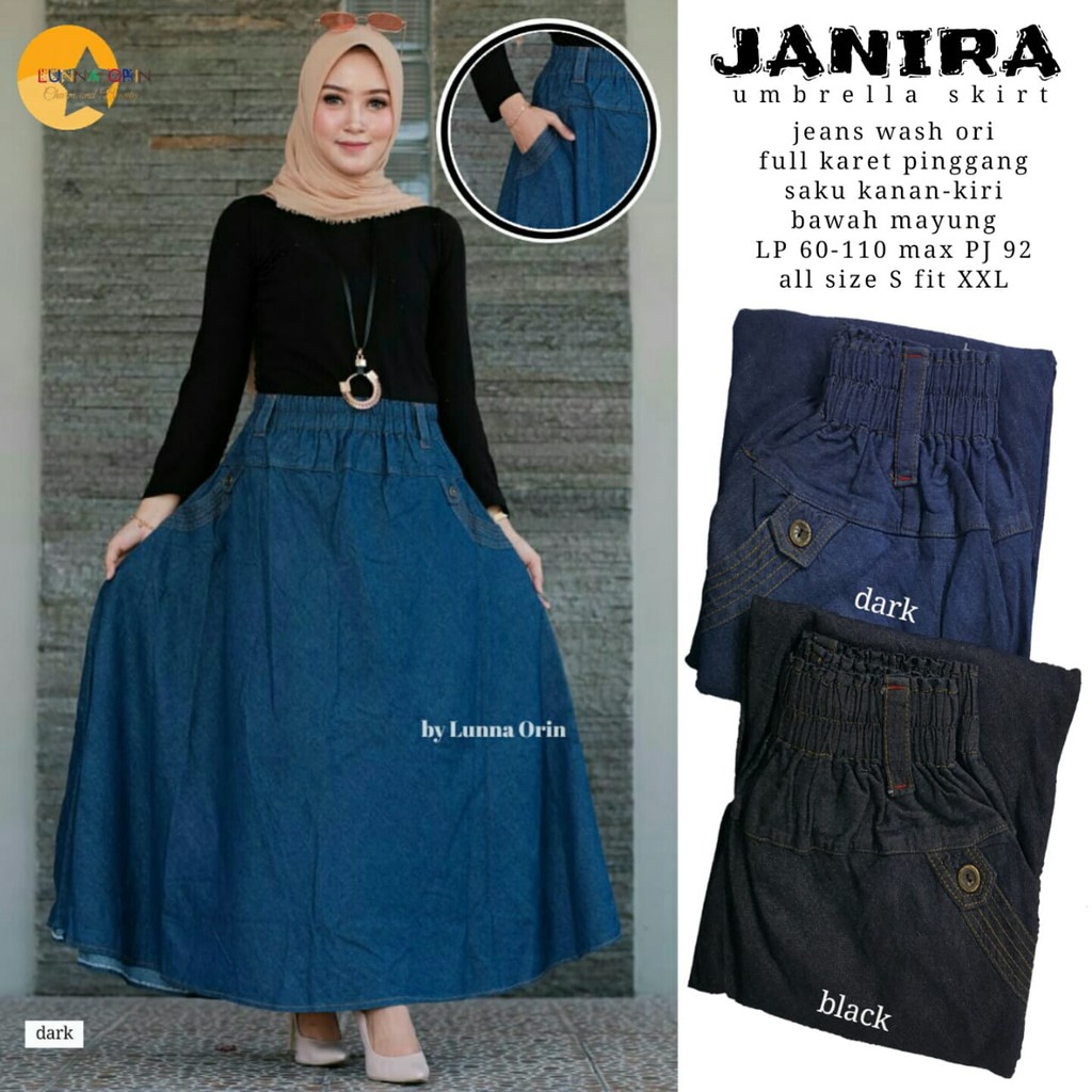 JANIRA SKIRT ROK KLOK JEANS ORI GBM