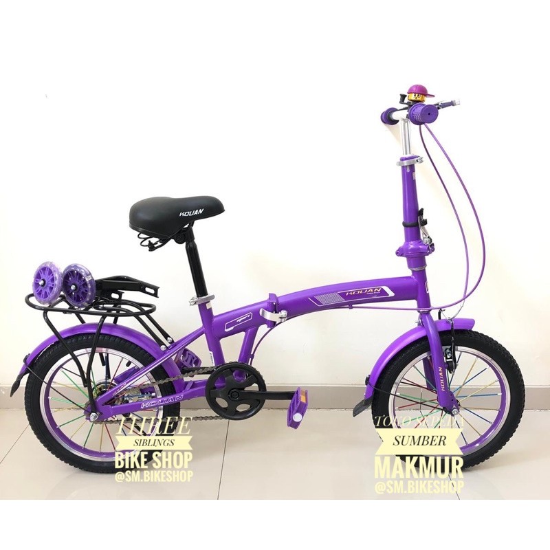 SEPEDA LIPAT KOUAN 16 INCH WARNA UNGU